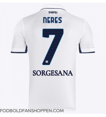 SSC Napoli David Neres #7 Udebanetrøje 2024-25 Kortærmet